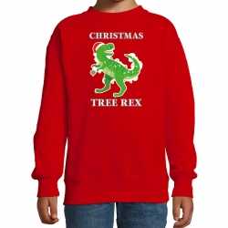 Christmas tree rex sweater / outfit rood kleding kinderen