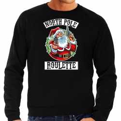 Grote maten foute trui / outfit northpole roulette zwart kleding mannen