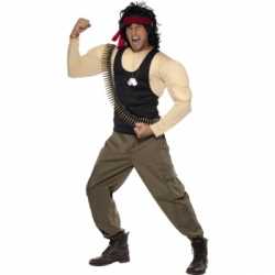 Rambo carnavalsoutfit spieren kleding mannen