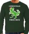 Christmas tree rex sweater outfit groen mannen
