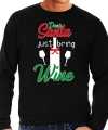 Dear santa just bring wine drank sweater outfit zwart mannen