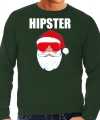 Foute sweater outfit hipster santa groen mannen