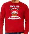 Grote maten foute trui outfit santa is a big fat motherfucker rood mannen