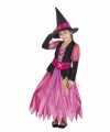 Horror roze heksen carnavalsoutfit meisjes
