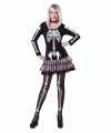 Horror skelet verkleed carnavalsoutfit dames