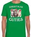 Kitten t shirt outfit christmas cuties groen mannen