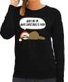 Luiaard sweater outfit wake me up when christmas is over zwart dames