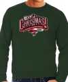 Merry christmas sweater outfit groen mannen