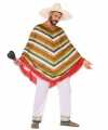 Mexicaans verkleed carnavalsoutfit poncho mannen
