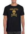 Piraten shirt foute party verkleed carnavalsoutfit outfit goud glitter zwart mannen