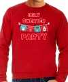 Ugly sweater party foute trui outfit rood mannen